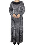 ANNE DESENLİ KULPLU ELBİSE